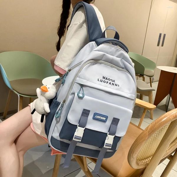 Sac à dos multi-poche flip muckle women fashion ordinateur portable sacs scolaires pour femmes collégiales mignonnes filles voyage