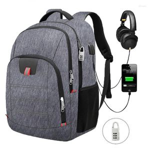 Sac à dos pour ordinateur portable multifonction sac à dos hommes pour sacs scolaires de 15 à 17 pouces