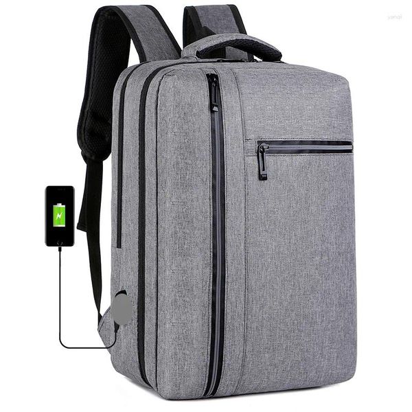 Sac à dos Hommes d'affaires multifonctionnels de grande capacité Pack de sacs sacs à dos imperméables pour hommes pour le voyage USB