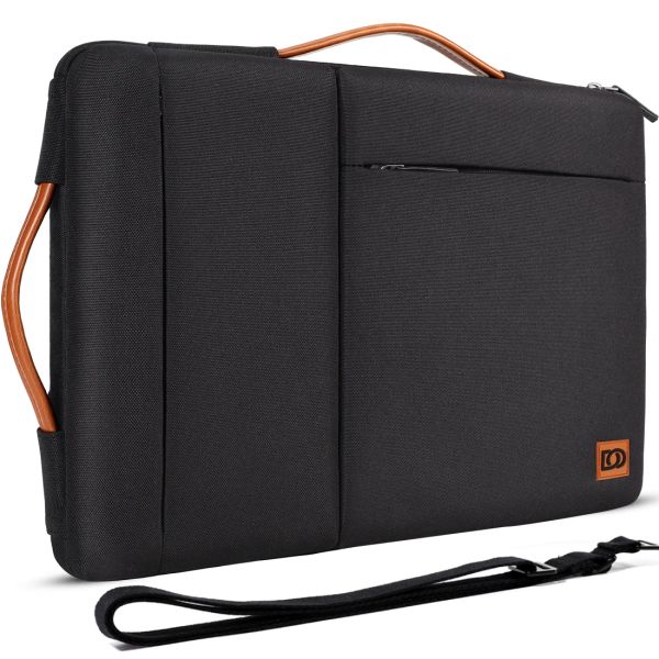 Sac à dos multi-usage avec sangle pour ordinateur portable, sacoche avec poignée pour ordinateur portable de 10, 13, 14, 15.6, 17 pouces, résistant aux chocs, noir