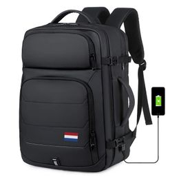 Rugzak Nationale Vlag 40L Uitbreidbare rugzakken USB-oplaadpoort 17 inch laptoptas Waterdicht ZWITSERS-Multifunctionele zakenreistas 231031