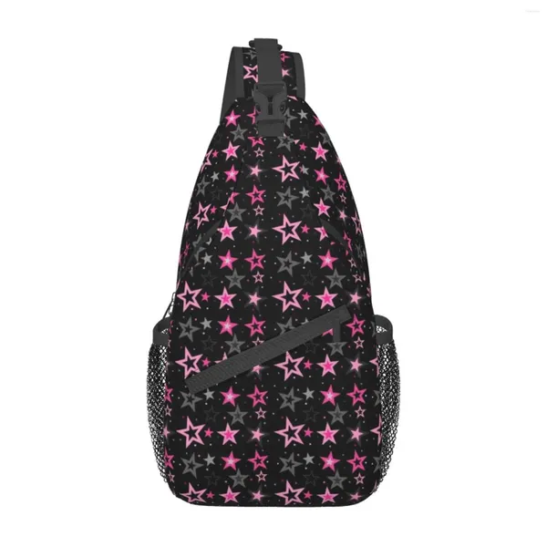 Bolsa de honda de estrella de neón de mochila para mujeres bolsos de hombro de cuerpo impreso