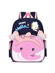 Sac à dos Nouveau dessin animé bébé éléphant sac à dos tendance style mignon cartable portable maternelle sac à dos J230806