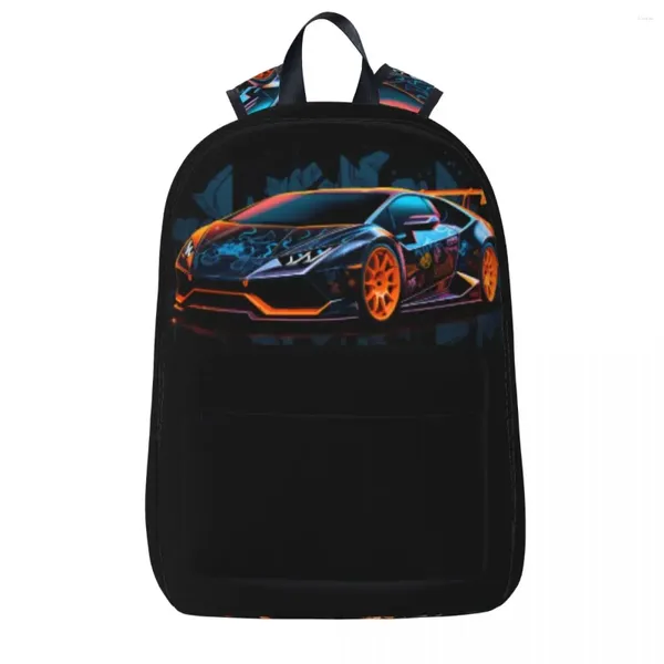 Sac à dos Noble voiture de sport femme Graffiti impression sacs à dos Polyester mode sacs d'école Camping sac à dos design