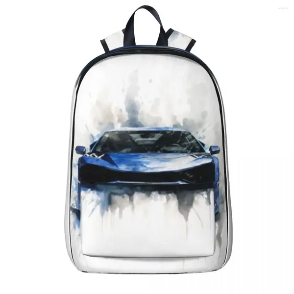 Sac à dos Noble voiture de Sport hommes dessin à l'encre motif hyper artistique sacs à dos Polyester Kawaii sacs d'école Sport sac à dos personnalisé