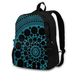 Sac à dos océan art autochtone pour l'école d'études pour ordinateur portable sac de voyage contemporain bigambul serpent