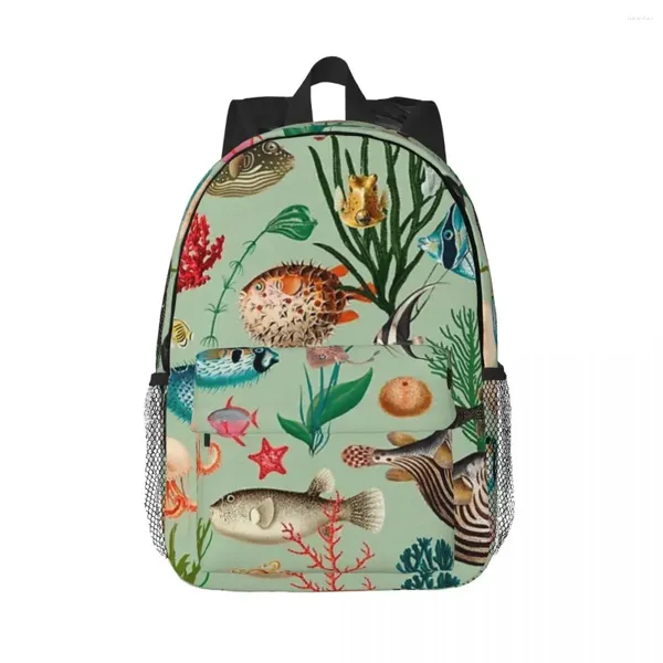 Mochila Oceanía en mochilas verdes, mochila para niños y niñas, mochilas escolares de dibujos animados, mochila de viaje, bolso de hombro de gran capacidad