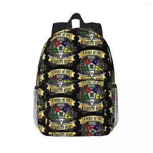 Sac à dos Oes Style Order of the Eastern Star Sistar Sistar Freemason Backpacks Bookbag Sacs Bookbag Sacs d'ordinateur