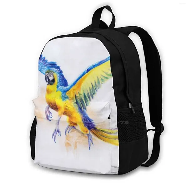 Sac à dos de la jungle pour le sac de voyage pour ordinateur portable pour les élèves Griffin Griffon Parrot Fantasy Bird Cool Cacadoo