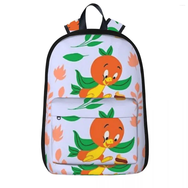 Mochila naranja ave y cítricos remolinos niñas de niñas bookbag books backs school bolss dibujos animados mochil