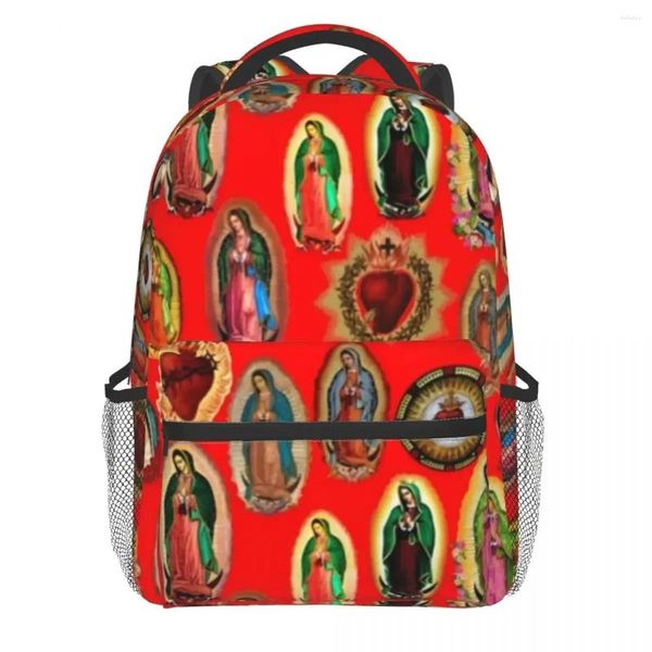 Sac à dos Notre-Dame de Guadalupe Boy Gril Virgin Mary Print Backpacks Polyester Elegant School Sacs Sport High Quality Rucksack