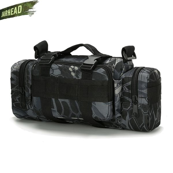 Mochila al aire libre Molle Cámara Bolsa Camuflaje Bolsillos multifunción Ejército Táctico Correr Camping Pesca Senderismo Hombro Deporte Paquete de cintura 230907