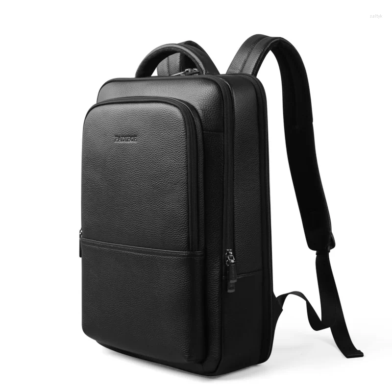 バックパックパディエメンズビジネス16インチコンピューターヘッドパックカウハイド大容量旅行バッグ