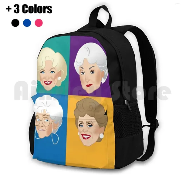 Mochila Pals Confidentes Confactos al aire libre Camping impermeable Camping Viajes dorados Blanche Devereaux Dorothy Zbornak Rose Nylund