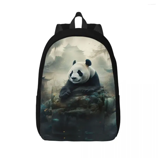 Sac à dos panda panda sac à dos royaumes mystiques créatures fantastiques scolarisés aux sacs cool doux
