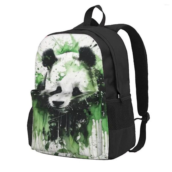 Mochila Panda Detalle Tinta Dibujo Lindo Mochilas Universidad Femenina Durable Bolsas De Escuela Secundaria Mochila Colorida