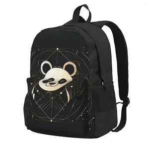 Sac à dos Panda minimaliste Art Astro géométrie mignon sacs à dos adolescent Camping doux sacs d'école sac à dos design