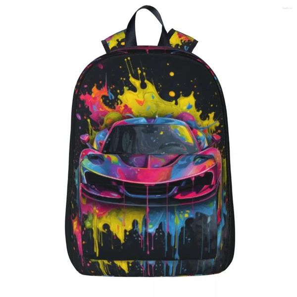 Sac à dos de sport passionné, voiture Grafitti psychédélique, sacs à dos de Trekking pour adolescents, Streetwear léger, sacs d'école