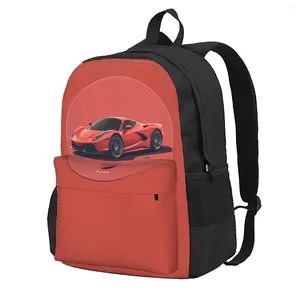 Sac à dos unisexe, voiture de sport passionnée, cercle Simple, minimaliste, sacs à dos quotidiens, mignons, sacs de lycée, sac à dos souple personnalisé