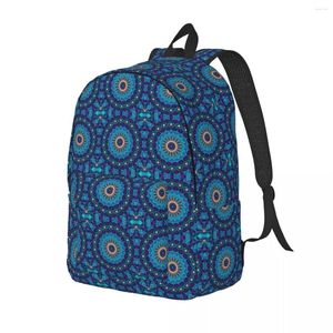 Sac à dos Peace Mandala vintage imprimé floral cool sac à dos femmes hommes cyclisme des sacs de lycée doux.