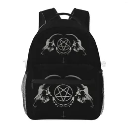 Rugzak pentagram satantische occulte kerk van satan geit goth laptop rugzakken student schoolboek tas reizen hiking camping daypack