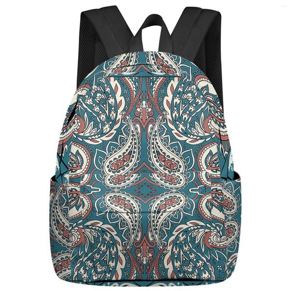 Mochila Perez Flor Poligonal Azul Estudiante Bolsas escolares Portátil Personalizado para hombres Mujeres Mujer Viaje Mochila