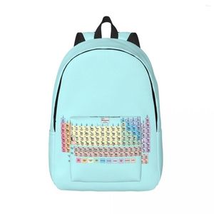 Sac à dos tableau périodique avec tous les 118 noms toile mode Bookbag pour école collège Science chimie sacs