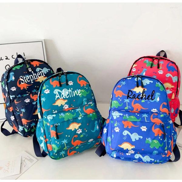 Mochila personalizada bordada para niños pequeños, mochila para niños pequeños, mochila de viaje ligera y bonita de dibujos animados para niño y niña