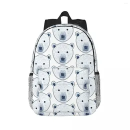 Backpack Polar Bear Portret Backpacks Teenager Bookbag Casual studenten School Tassen Laptop Rucksack Schoudertas Grote capaciteit