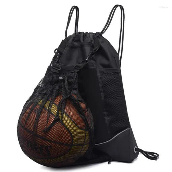 Sac à dos Portable à cordon de serrage, sac en maille pour basket-Ball, Football, volley-Ball, sacs de rangement pour Sports de plein air, voyage, salle de sport