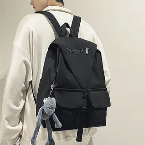 Rugzak Preppy Style Schoolbag 2023 Eenvoudige grote capaciteit College Student Fashion Brand Heren Travel Bag