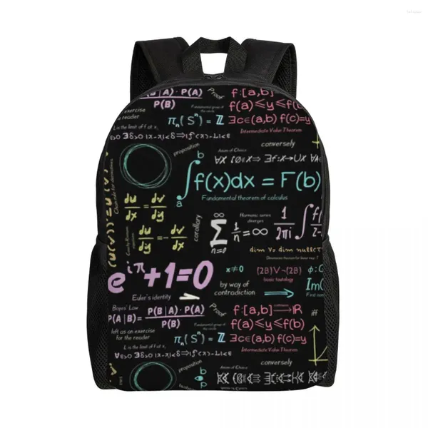 Mochila Pure Math Nerd Laptop Men Women Fashion Book Fashion Bobbag para escolares