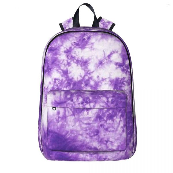 Sac à dos pour pavé de crumple violet dye sac à dos de grande capacité pour scolare d'étudiant ordinateur portable à sacs à dos