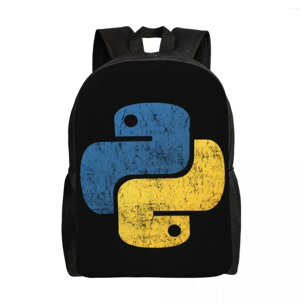 Mochila Python Programador para hombres Mujeres Impermeable Escuela Universidad Apenado Desarrollador Bolsa Imprimir Bookbag