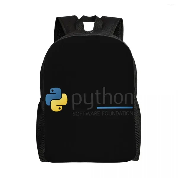 Backpack Python Programming Backpacks SCHOOL COLLEGE SPUDIANTS Bookbag s'adapte aux sacs de développeur informatique de programme d'ordinateur portable de 15 pouces