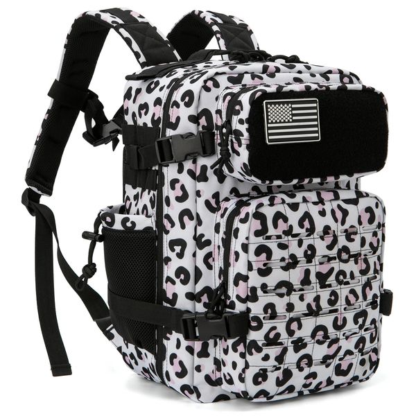 Mochila QT QY 25L Mochilas tácticas militares para hombres Mochila Molle con corte láser del ejército Mochila pequeña para insectos Mochila de gimnasio con portavasos dobles 231124