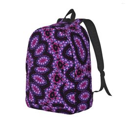 Sac à dos rave mandala teen néon rose imprime grande sac à dos en polyester nouveau sacs scolaires camping concepteur.