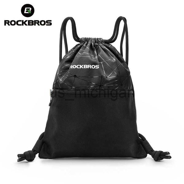 Mochila ROCKBROS Masculina Feminina Bolsa de Ginásio com Cordão Mochila de Alta Capacidade para Treinamento de Esportes ao Ar Livre Ciclismo Bolsa de Armazenamento Multiuso Bolsa para Ioga J230612