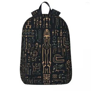 Backpack Royal Alien Hiéroglyphics Backpacks Boy Bookbag Students Sac à école Cartoon Rucksack Travel Touple Grand Capacité