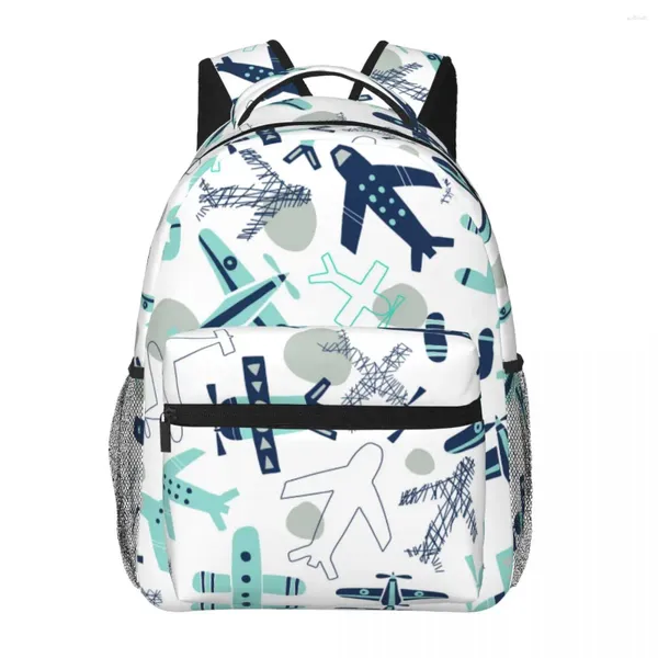 Sac à dos sac d'école pour filles garçons sac à dos pour ordinateur portable enfants enfants avion avion modèle Pack