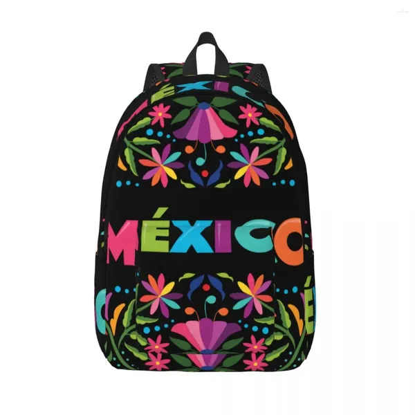 Sac à dos sac à dossier d'étudiant coloré de motif traditionnel mexicain