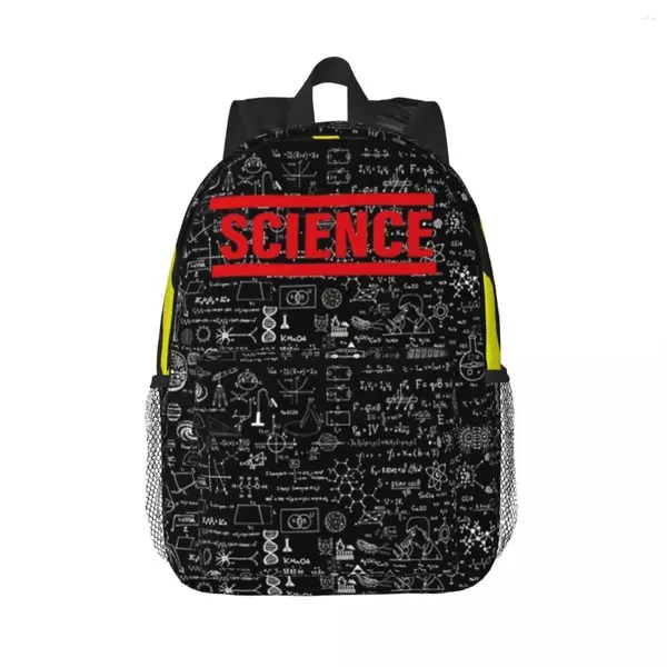 Sac à dos Science Chimie - Tableau noir Sacs à dos Adolescent Bookbag Casual Enfants Sacs d'école Sac à dos pour ordinateur portable Sac à bandoulière