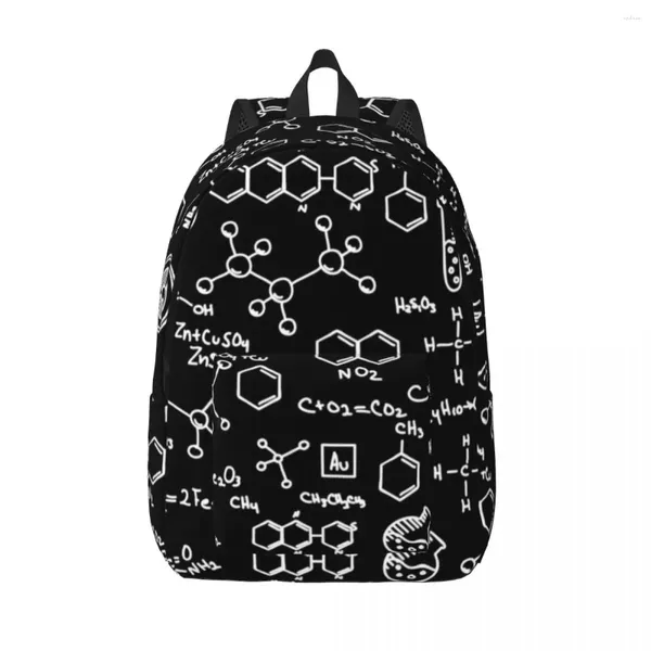 Sac à dos Science de la chimie des sciences canevas sacs à dos pour les étudiants du collège scolaire pour femmes s'adapte à des sacs technologiques de laboratoire d'ordinateur portable de 15 pouces