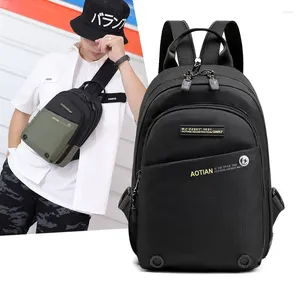 Sac à dos SCIONE NYLON Chest Bag Pack Vintage Hommes Sacs à bandoulière Femme / Homme Voyage Multifonction Petits hommes Retour