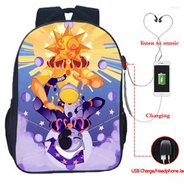 Backpack Security Breach Sunrise para adolescente FNAF Sundrop Moondrop Biets Biets School Bols