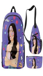 Sac à dos ensemble 3 pièces Olivia Rodrigo Sour Primary Middle School Élèves garçons filles sac à dos crossbody sac crayon 8788267