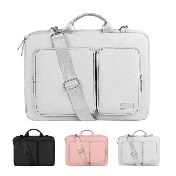 Mochila Bolsa para computadora portátil a prueba de golpes 13.3 14 15.6 16 pulgadas Funda para portátil Funda para Macbook Xiaomi Air Pro hp13 15 Maletín de hombro Bolsos de mujer