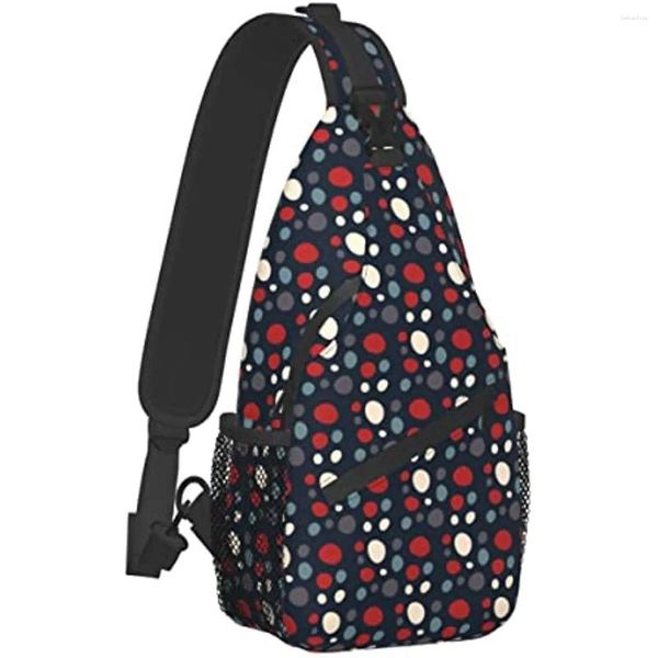 Sac à dos sac à épaule à dos de randonnée crossbody randonnée pour femmes hommes petit poitrine décontractée gym de jeu de jeu de jour coloré