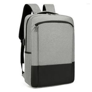 Rugzak eenvoudige laptop mannen /vrouwen 16 inch kantoorwerk rugzakken zakelijke tas unisex zwart slank back pack