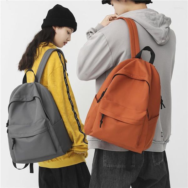 Sac à dos Simple modèle femme école homme collège étudiant voyage sac à dos A4 livre cartable pour adolescente garçon 2023